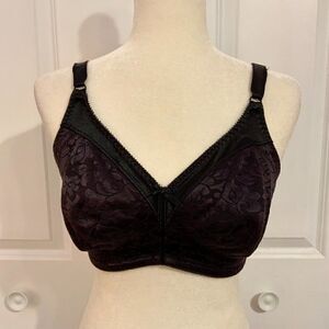 Bali Black Soft Cup Full Coverage Wide Strap Supportive Bra Size 36D
